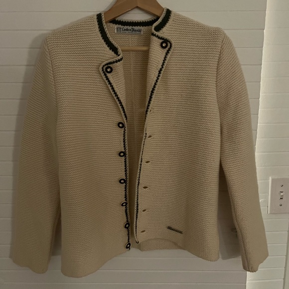 Scheiber Loden Plankl wool cardigan sweater vintage size 164cm - Picture 2 of 9